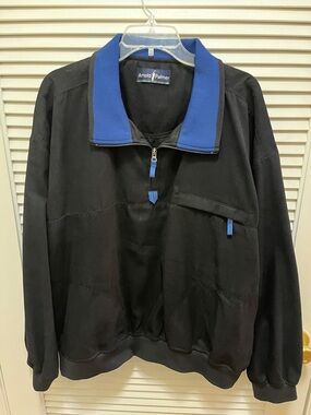 Arnold Palmer Black Pullover with Blue Trim